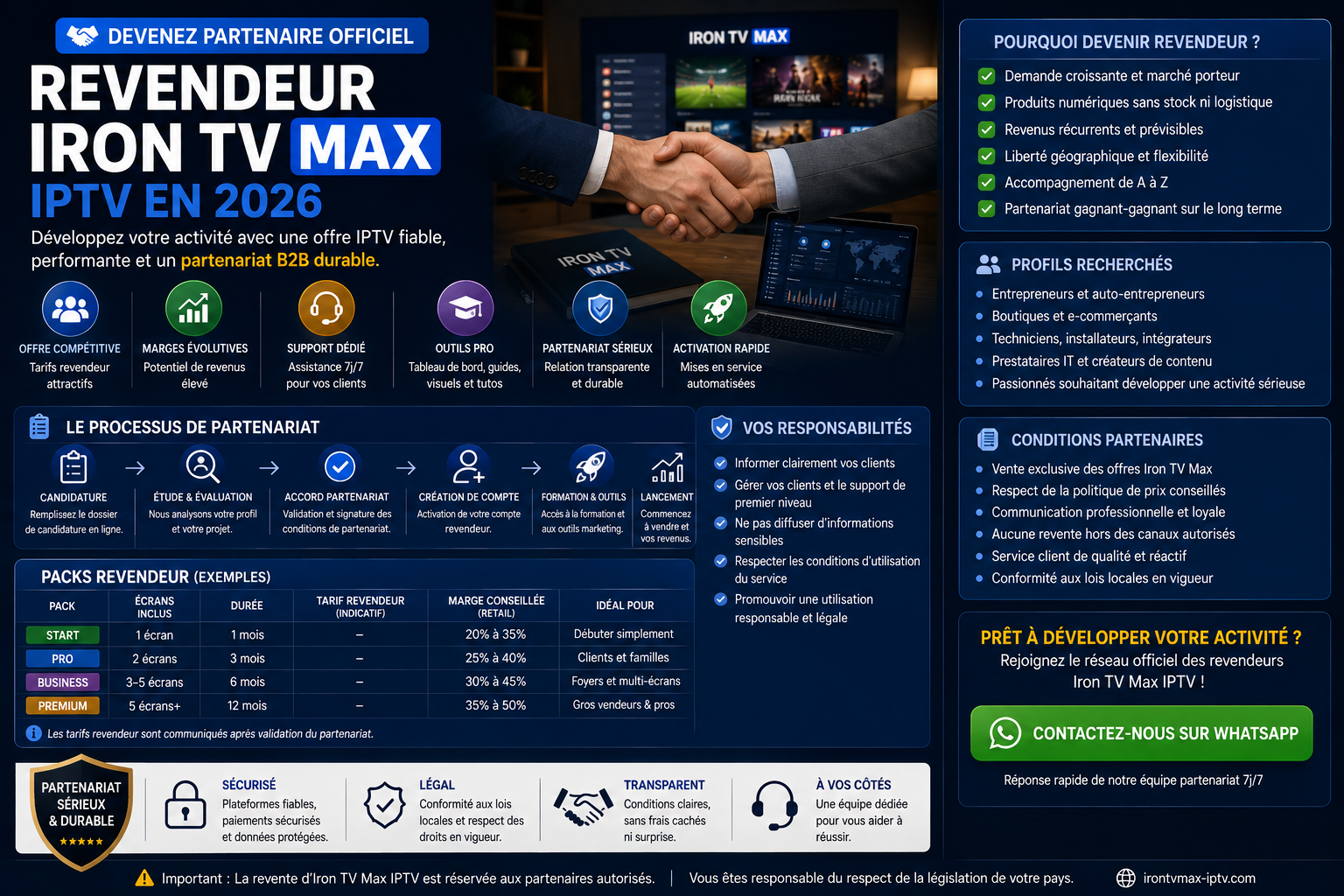 Devenir partenaire Iron TV Max