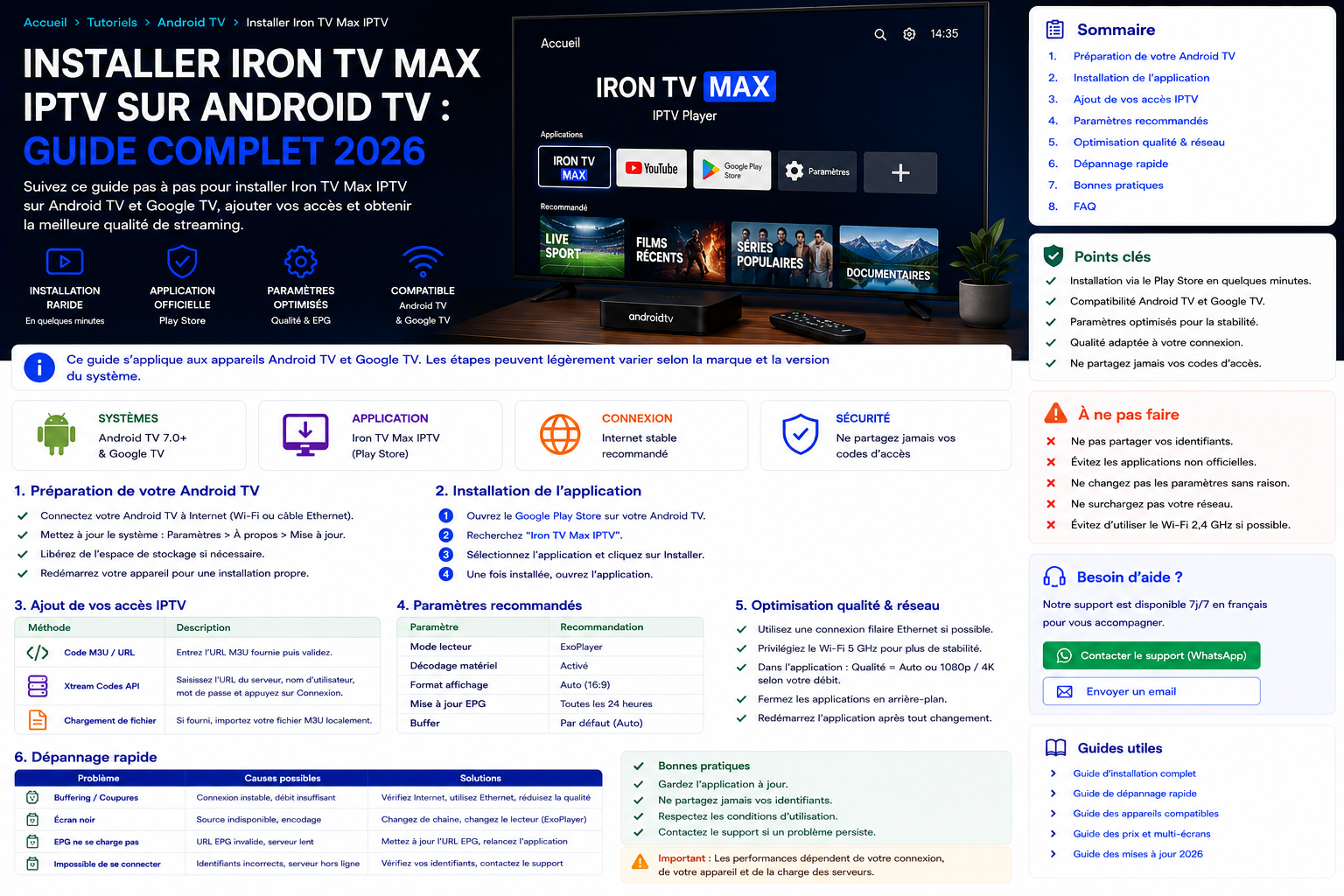 Installation Iron TV Max IPTV sur Android TV et Google TV