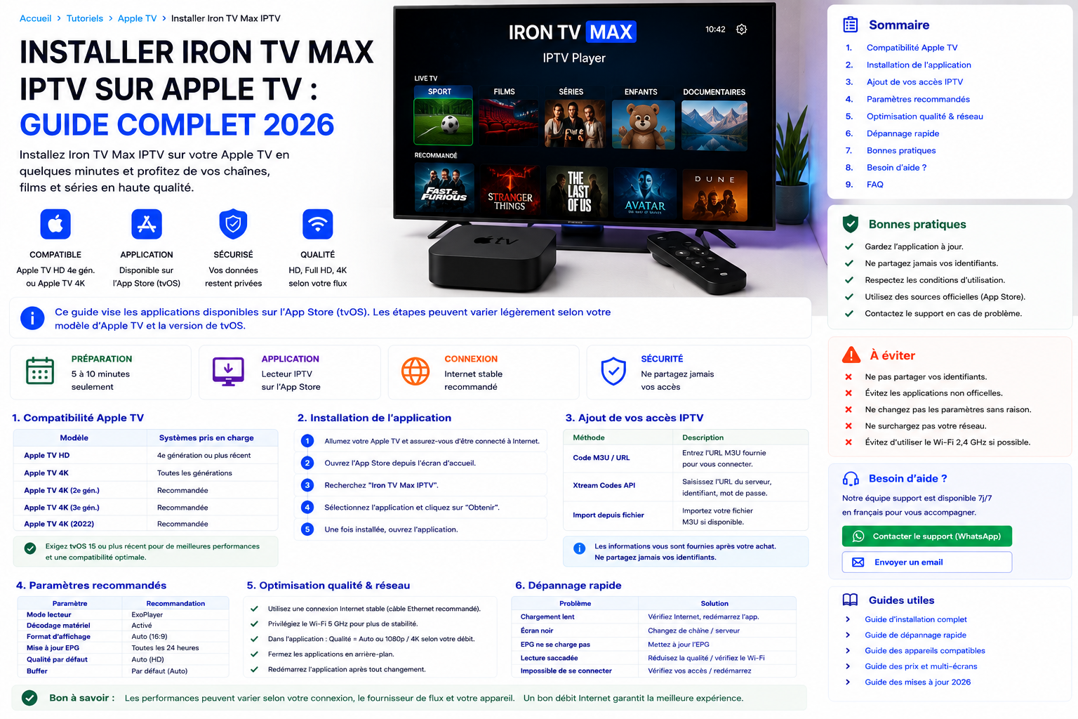 Installation Iron TV Max IPTV sur Apple TV 4K ou Apple TV HD